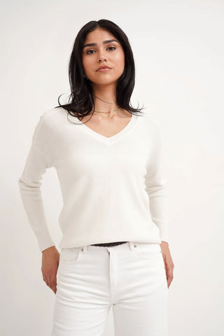 The Refined V-Neck Knit