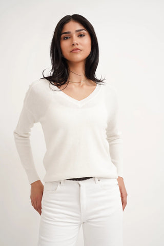 The Refined V-Neck Knit