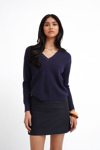 The Refined V-Neck Knit