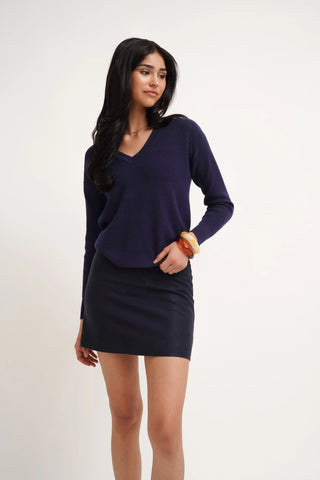 The Refined V-Neck Knit