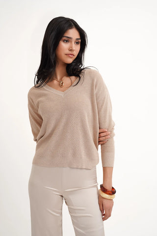The Refined V-Neck Knit