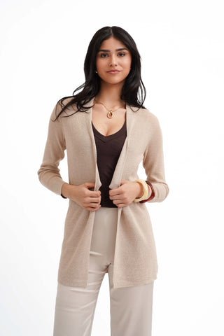 The Open Texture Long Cardigan