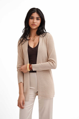 The Open Texture Long Cardigan