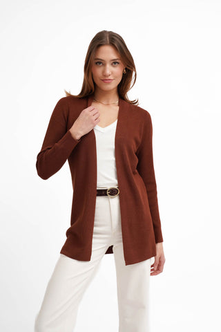 The Open Texture Long Cardigan