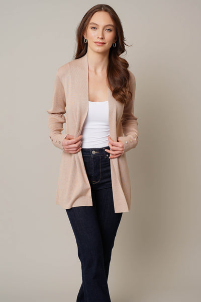 Cyrus - Open Cardigan with Shell Button