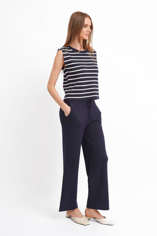 The Stripe Shell & Knit Pant Set