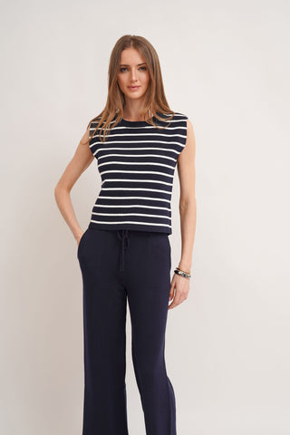 The Stripe Shell & Knit Pant Set