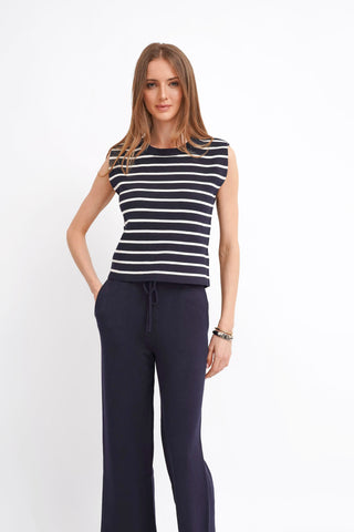 The Stripe Shell & Knit Pant Set