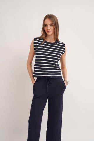 The Stripe Shell & Knit Pant Set