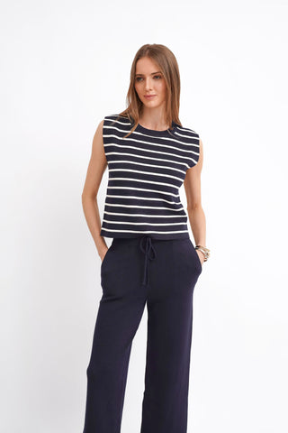 The Stripe Shell & Knit Pant Set