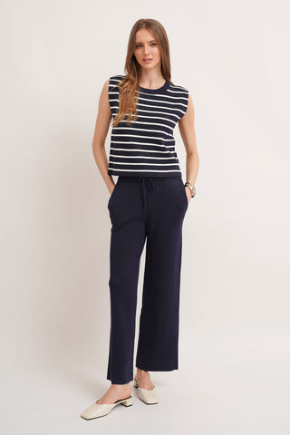 The Stripe Shell & Knit Pant Set