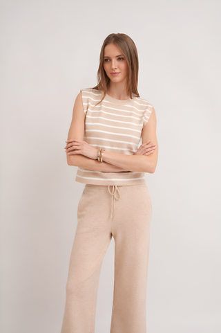 The Stripe Shell & Knit Pant Set