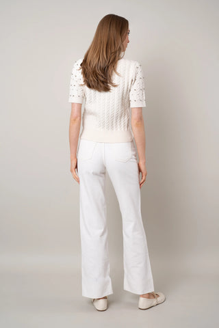 The Embellished Cable Knit Top