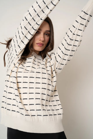 The Grid Stitch Pullover