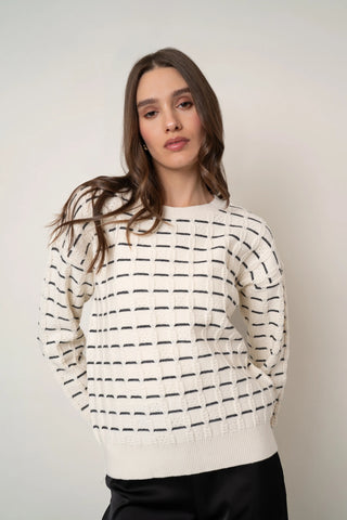 The Grid Stitch Pullover
