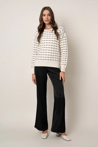 The Grid Stitch Pullover
