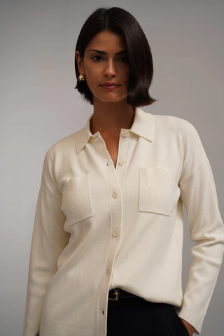 The Relaxed Shirt Cardigan