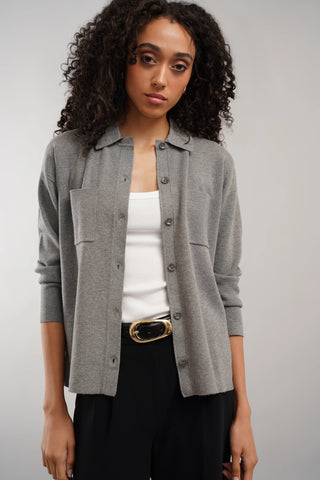 The Relaxed Shirt Cardigan