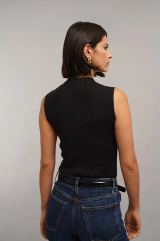 The Essential Rib Mock Neck Tank