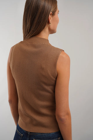 The Essential Rib Mock Neck Tank