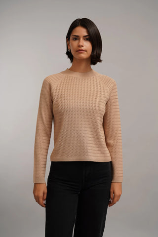 The Textured Crew Neck Sweater