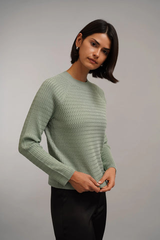 The Textured Crew Neck Sweater