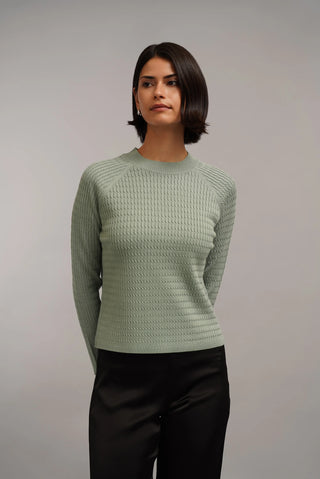 The Textured Crew Neck Sweater
