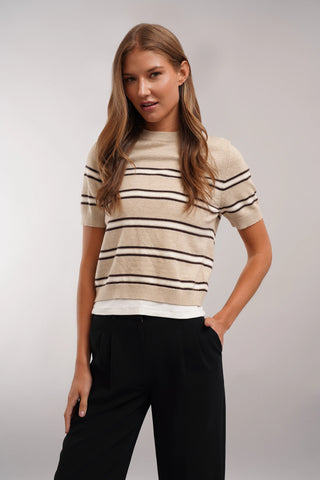 The Coastal Stripe Sweater Tee
