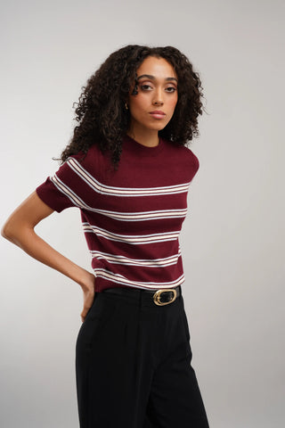 The Coastal Stripe Sweater Tee