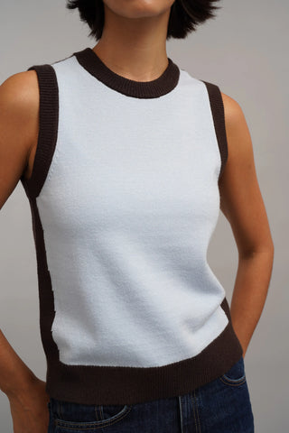 The Contrast Trim Sweater Tank