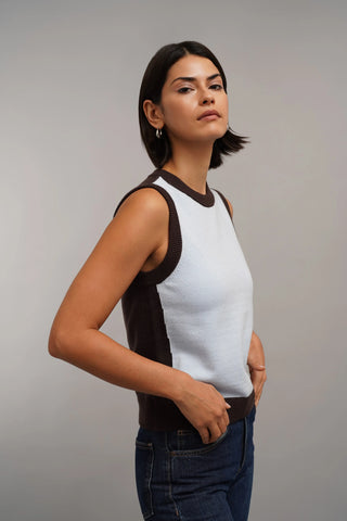 The Contrast Trim Sweater Tank