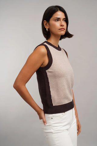 The Contrast Trim Sweater Tank