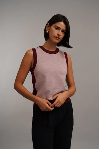The Contrast Trim Sweater Tank