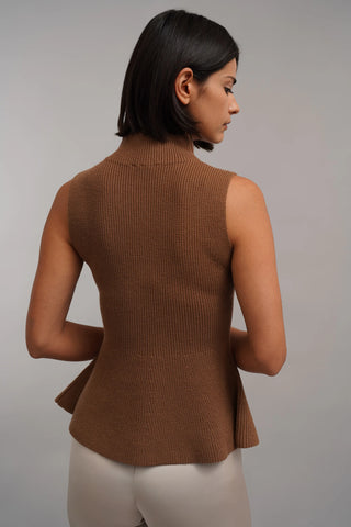 The Sculpted Peplum Turtleneck