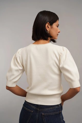 The Puff Sleeve Sweater Tee