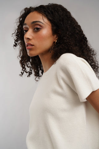 The Textured Boxy Knit Tee