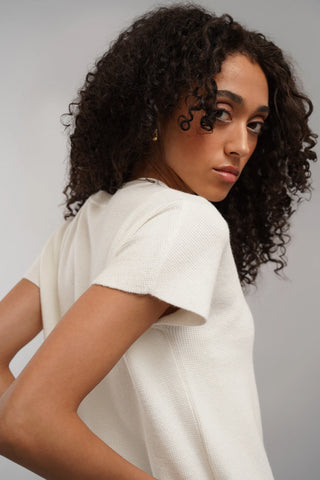 The Textured Boxy Knit Tee