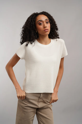 The Textured Boxy Knit Tee