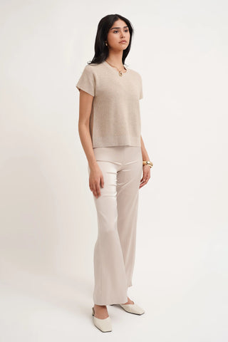 The Textured Boxy Knit Tee