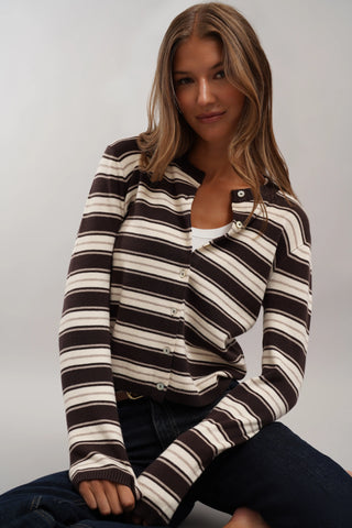 The Breton Stripe Cardigan