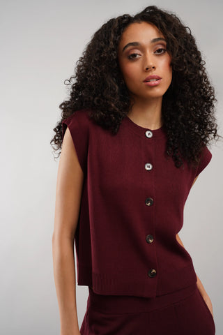 The Modern Button Knit Vest Set