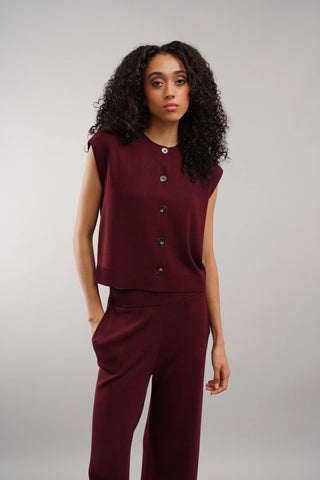 The Modern Button Knit Vest Set