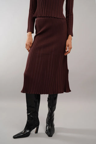 The Ribbed Knit Top & Skirt Set