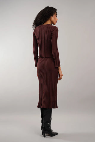 The Ribbed Knit Top & Skirt Set