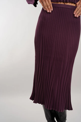 The Ribbed Knit Top & Skirt Set