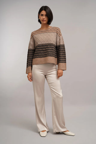 The Mixed Stripe Cable Sweater
