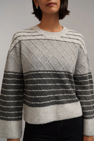 The Mixed Stripe Cable Sweater
