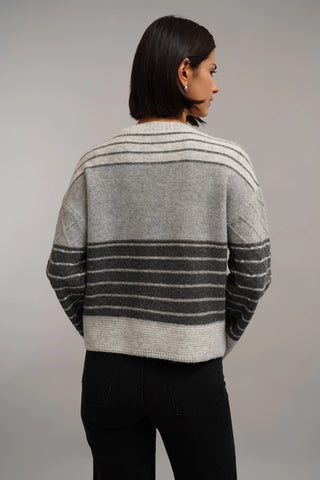 The Mixed Stripe Cable Sweater