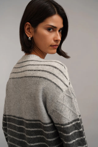 The Mixed Stripe Cable Sweater