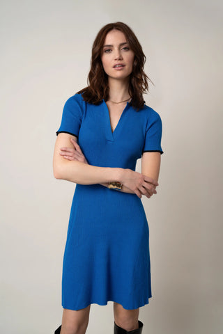 The Contrast Trim Polo Dress